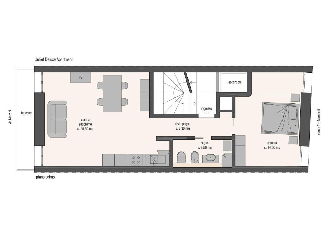 Juliet Deluxe Apartment Верона Экстерьер фото